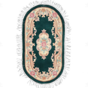 Oval floral rug